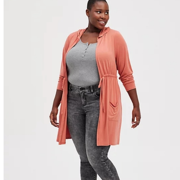 torrid Tops - TORRID HOODED ANORAK CUPRO RUSTY BROWN